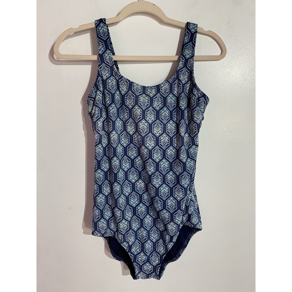 Lands End One Piece Swimsuit 10 Floral Beach Resort Cruise Slimming Pool Tanning